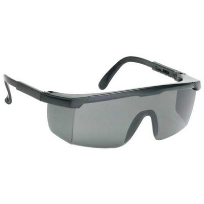 Large Wrap Around Gray Single-Lens Safety Glasses