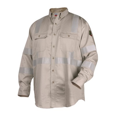 Black Stallion WF2112-ST FR COTTON STONE WORK SHIRT WITH SILVER REFLECTIVE